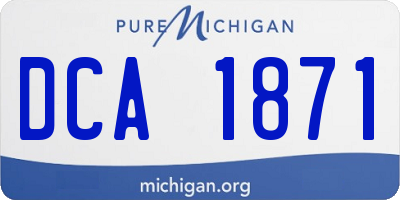 MI license plate DCA1871
