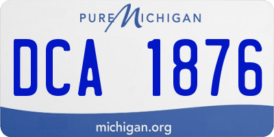 MI license plate DCA1876