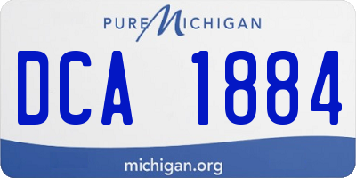 MI license plate DCA1884