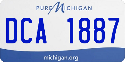 MI license plate DCA1887
