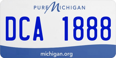 MI license plate DCA1888
