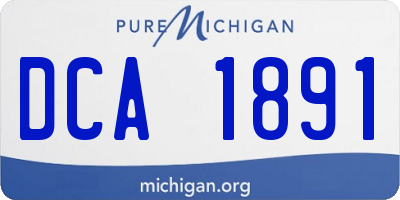 MI license plate DCA1891