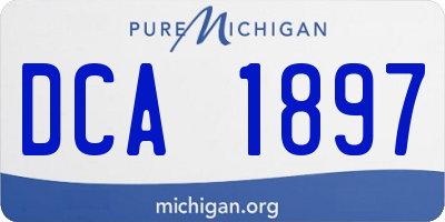 MI license plate DCA1897