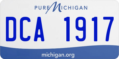 MI license plate DCA1917