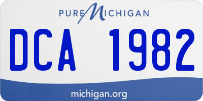 MI license plate DCA1982