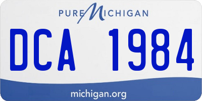 MI license plate DCA1984