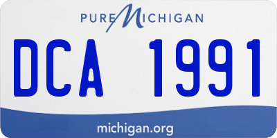 MI license plate DCA1991