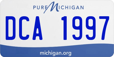 MI license plate DCA1997