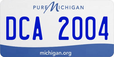 MI license plate DCA2004