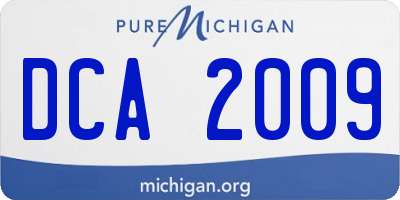 MI license plate DCA2009