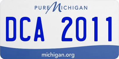 MI license plate DCA2011