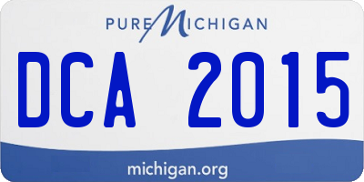 MI license plate DCA2015