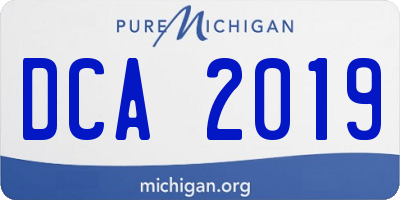 MI license plate DCA2019