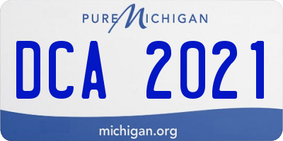 MI license plate DCA2021