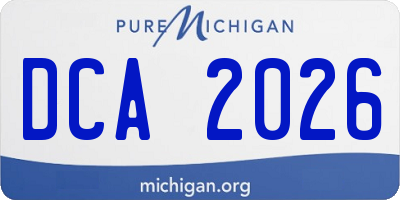 MI license plate DCA2026