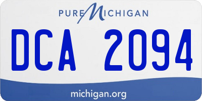 MI license plate DCA2094