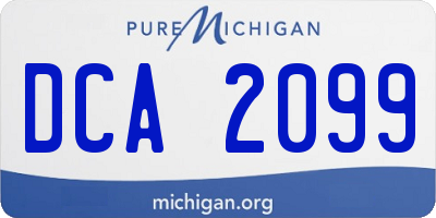 MI license plate DCA2099