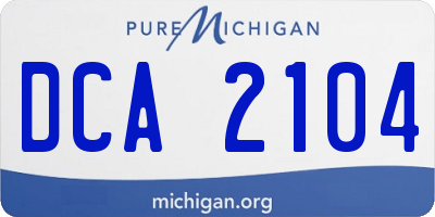 MI license plate DCA2104