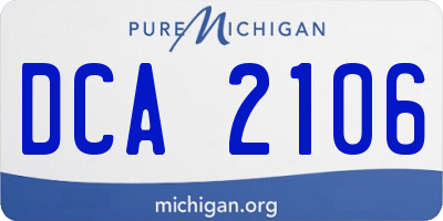 MI license plate DCA2106