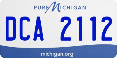 MI license plate DCA2112