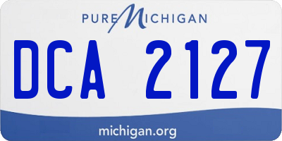 MI license plate DCA2127