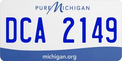 MI license plate DCA2149