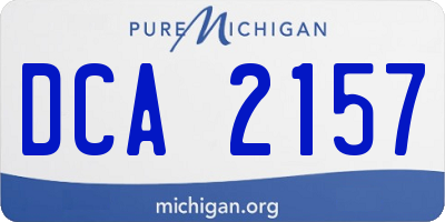 MI license plate DCA2157