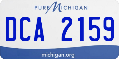 MI license plate DCA2159