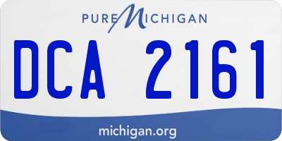 MI license plate DCA2161