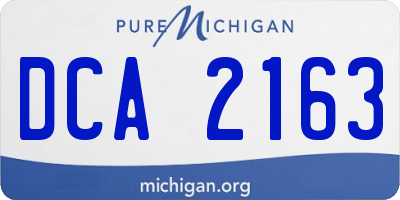 MI license plate DCA2163