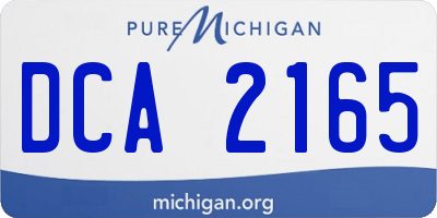 MI license plate DCA2165