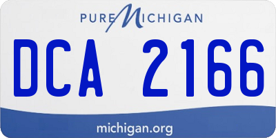 MI license plate DCA2166
