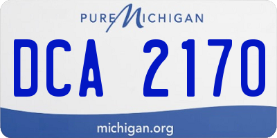 MI license plate DCA2170