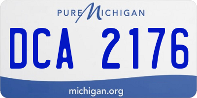 MI license plate DCA2176
