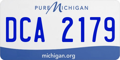 MI license plate DCA2179