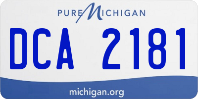 MI license plate DCA2181