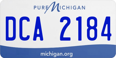 MI license plate DCA2184