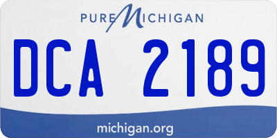 MI license plate DCA2189