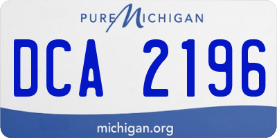 MI license plate DCA2196