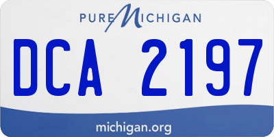 MI license plate DCA2197