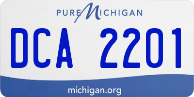 MI license plate DCA2201