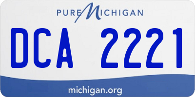 MI license plate DCA2221