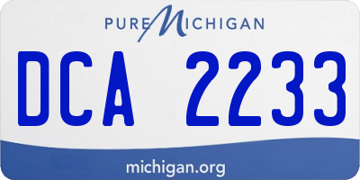 MI license plate DCA2233