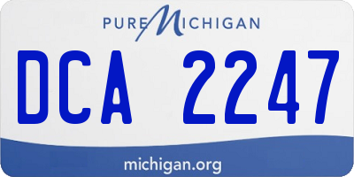 MI license plate DCA2247