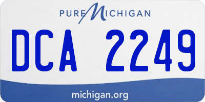 MI license plate DCA2249