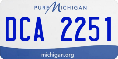 MI license plate DCA2251
