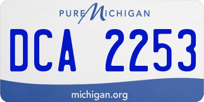 MI license plate DCA2253