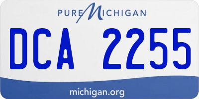 MI license plate DCA2255