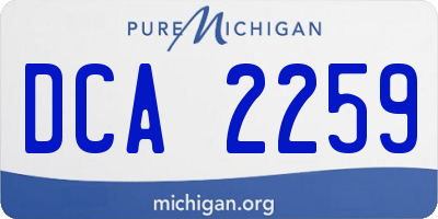 MI license plate DCA2259