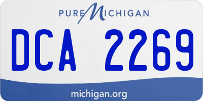 MI license plate DCA2269